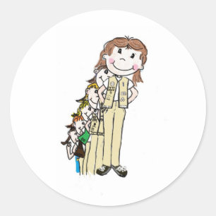 Sticker Rond Les Filles Scouts Ont Jeté Les Années