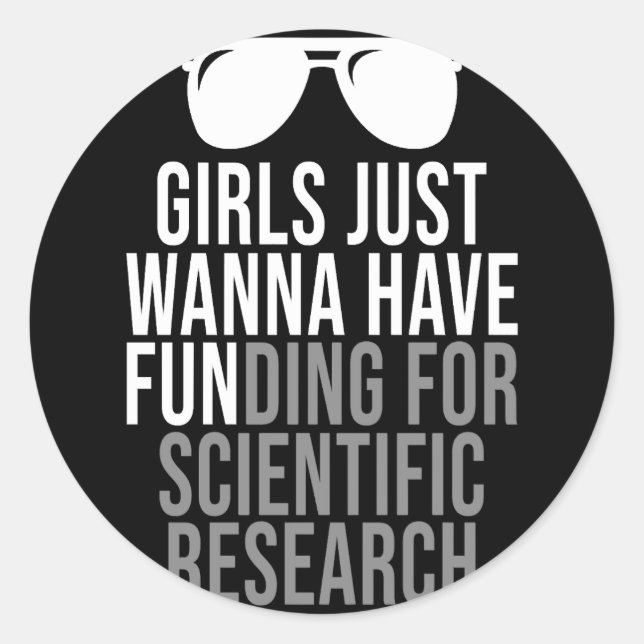 Sticker Rond Les Filles Voulaient Juste Avoir Un Financement Po (Devant)