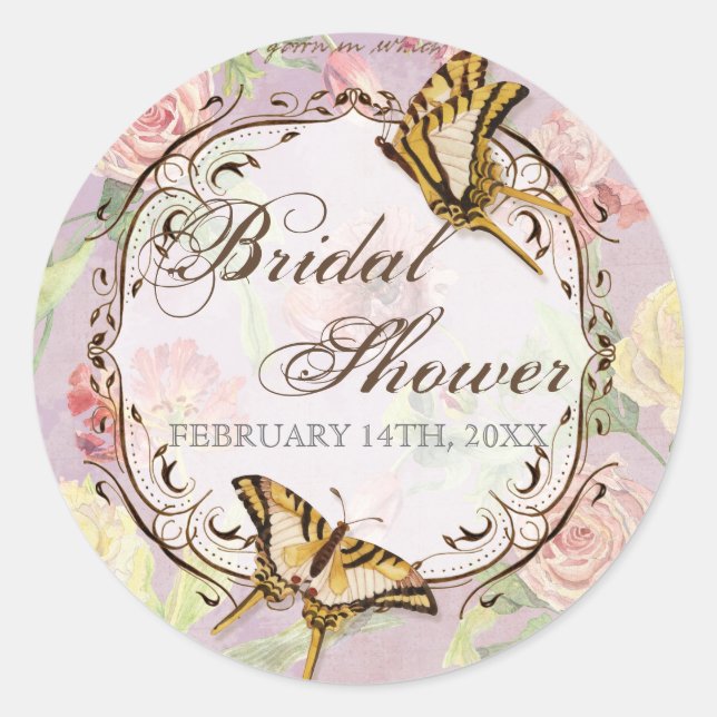 Sticker Rond Les Fleurs Peony Rose Tulip Floral Flowers Mariage (Devant)