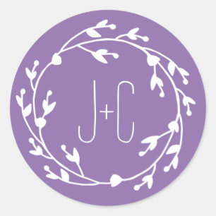 Sticker Rond Les flores peintes favorisent l'autocollant