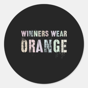 Sticker Rond LES GAGNANTS PORTENT L'ORANGE Summer Camp Team Cou