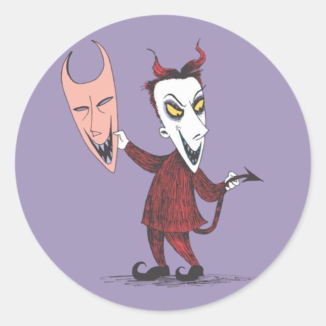 Sticker Rond Les Garçons d'Oogie | Masque de verrouillage (Devant)