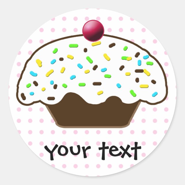 Sticker Rond Les gâteaux mignons (Devant)