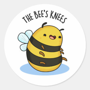 Sticker Rond Les genoux des abeilles drôle Bumble Bee Pun