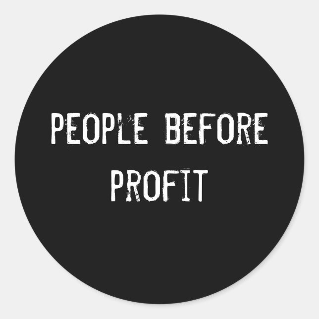 Sticker Rond les gens avant le profit (Devant)