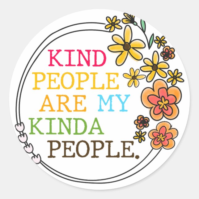 Sticker Rond Les Gens Sont Mes Gens (Devant)