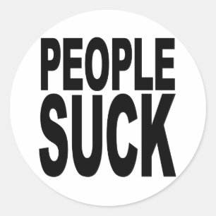 Sticker Rond Les Gens Sucks