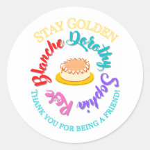 Les Golden Girls Restent Typographie d'or Cheeseca