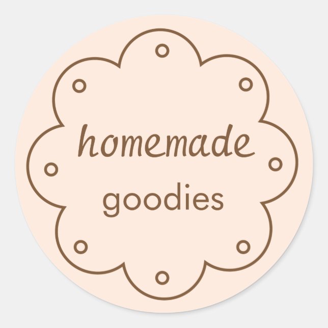 Sticker Rond Les Goodies Fabriquées À L'Aide D'Un Cercle De Bor (Devant)