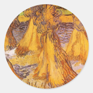 Sticker Rond Les grains du blé par Vincent van Gogh