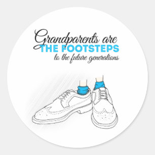 Sticker Rond Les Grands Parents
