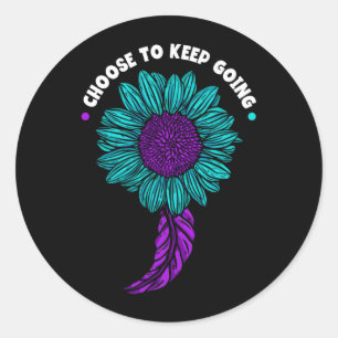 Sticker Rond Les hommes choisissent de continuer Prévention Suo
