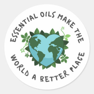 Sticker Rond Les Huiles Essentielles Font Du Monde Un Meilleur 