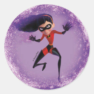 Sticker Rond Les Incroyables 2 Violet - Incroyable