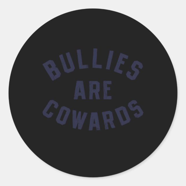 Sticker Rond Les Intimides Sont Des Chouettes Anti-Intimidation (Devant)