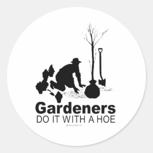 Sticker Rond les jardiniers le font avec une houe