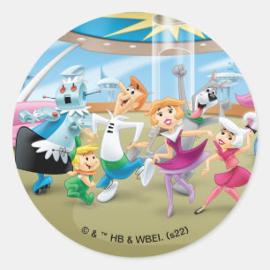 Sticker Rond Les Jetsons   Family Dance Party