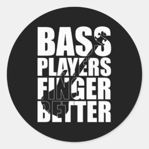Sticker Rond Les joueurs de basse mieux doigts