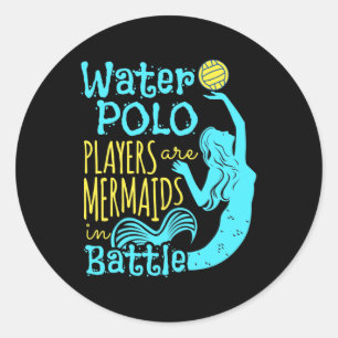 Sticker Rond Les joueurs de water polo sont des sirènes en bata