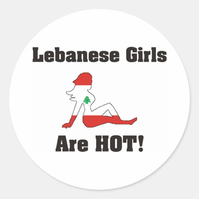Sticker Rond Les Libanaises Sont Chaudes (Devant)