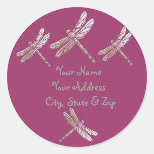 Sticker Rond Les libellules de Bourgogne