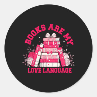Sticker Rond Les livres sont mon langage amoureux Lectrice amat