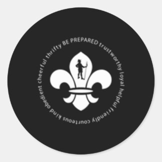 Sticker Rond Les Lois Scout Emblème Pour Les Scouts Pour Et