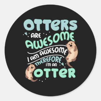 Sticker Rond Les Loutres Hilaires Sont Magnifiques 4 Ventilateu