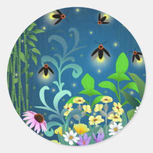 Sticker Rond Les lucioles