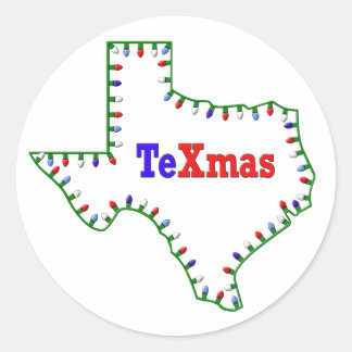 Sticker Rond Les lumières de Noël