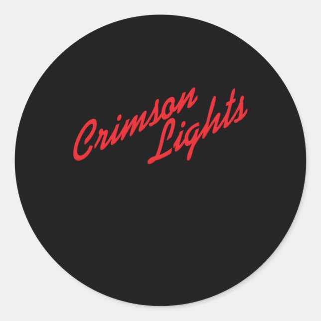 Sticker Rond Les Lumières Des Crimson Jeunes Et Intrépides (Devant)
