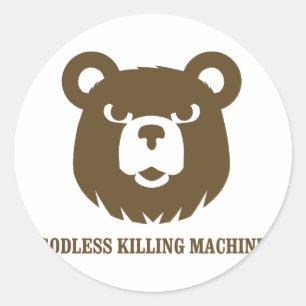Sticker Rond les machines athée de massacre d'ours câlinent l