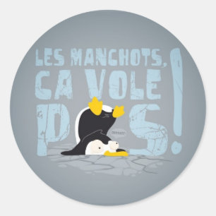 Sticker Rond Les manchots