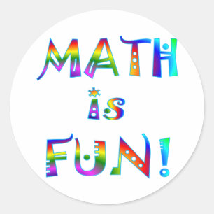 Sticker Rond Les maths sont amusantes
