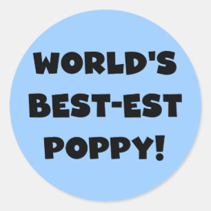 Sticker Rond Les meilleurs cadeaux de coquelicot du monde de Bl