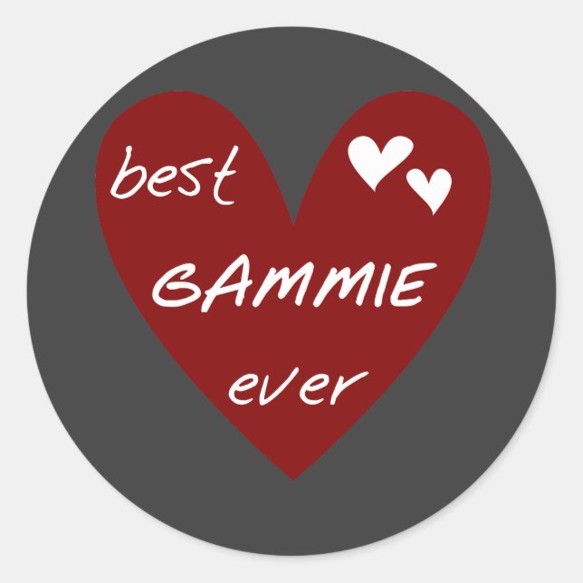 Sticker Rond Les meilleurs T-shirts et cadeaux de Gammie de (Devant)