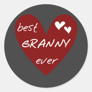 Sticker Rond Les meilleurs T-shirts et cadeaux de mamie de