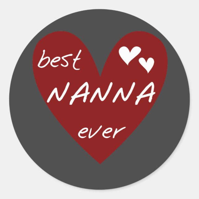 Sticker Rond Les meilleurs T-shirts et cadeaux de Nanna de (Devant)