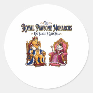 Sticker Rond Les Monarques Royaux Pawsome