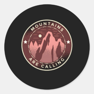 Sticker Rond Les Montagnes Appelent