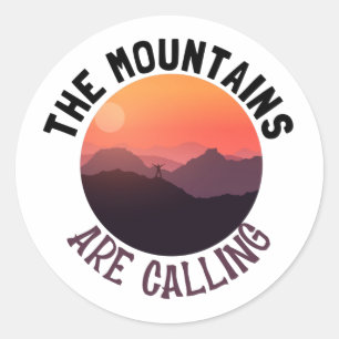 Sticker Rond Les montagnes appellent