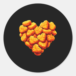 Sticker Rond Les nuggets de poulet sont mon cœur de la Saint-Va