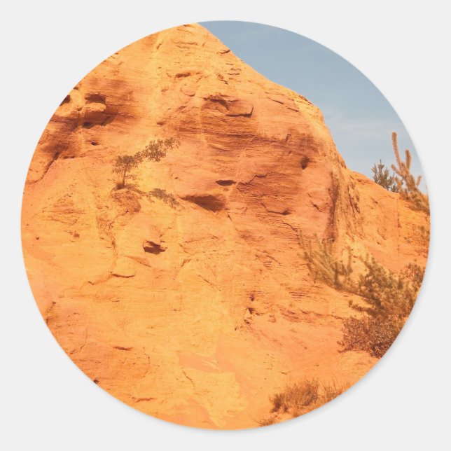 Sticker Rond Les Ocres du Roussillon (Devant)
