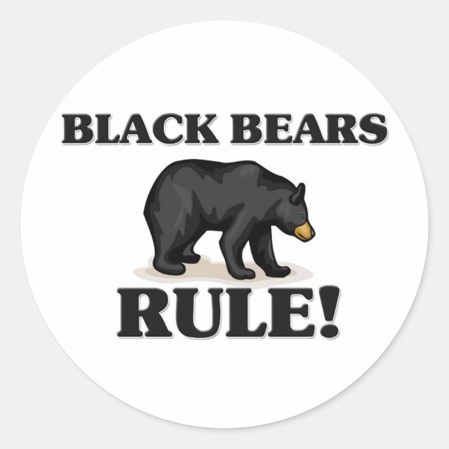 Sticker Rond LES OURS NOIRES Régissent ! (Devant)