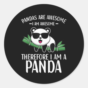 Sticker Rond Les Pandas Sont Un Magnifique Porte De Panda Pour
