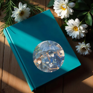 Sticker Rond Les parapluies, Pierre Auguste Renoir Art