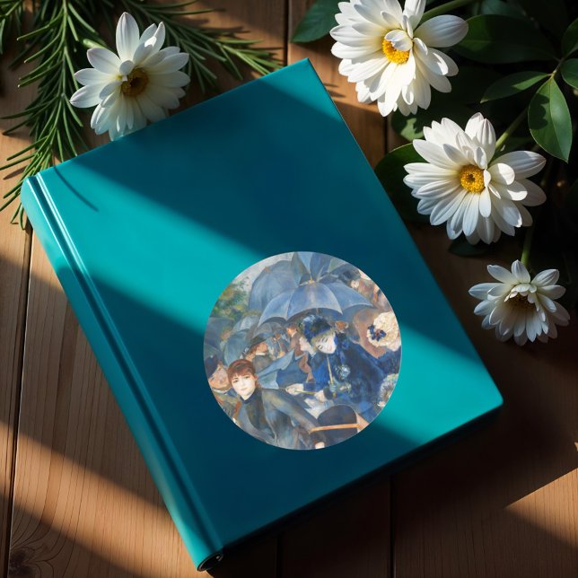 Sticker Rond Les parapluies, Pierre Auguste Renoir Art (Créateur téléchargé)