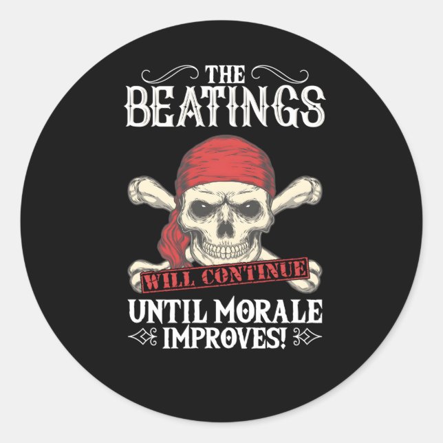 Sticker Rond Les Passages Se Poursuivront Jusqu'À Ce Que Le Mor (Devant)