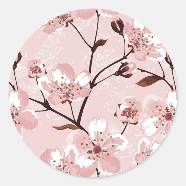 Sticker Rond Les Patters de Cherry Blossom (Devant)