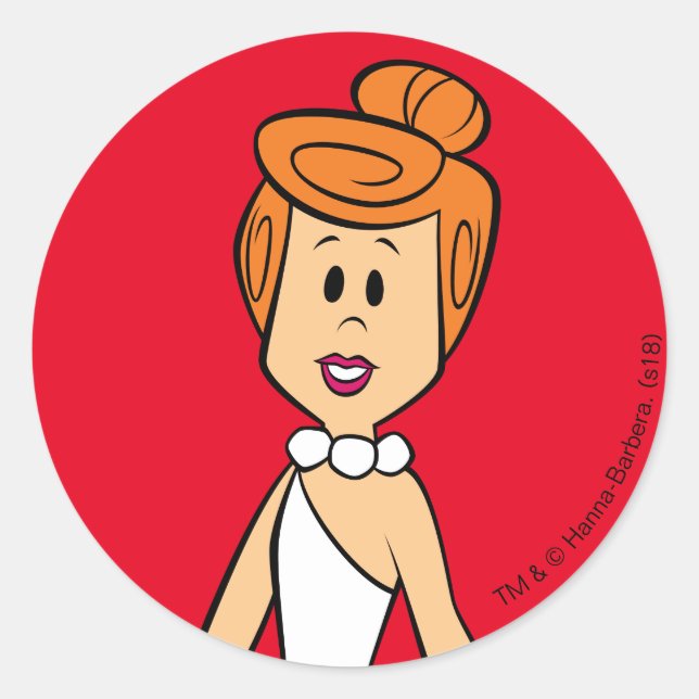 Sticker Rond Les Pierrafeu | Wilma Flintstone (Devant)